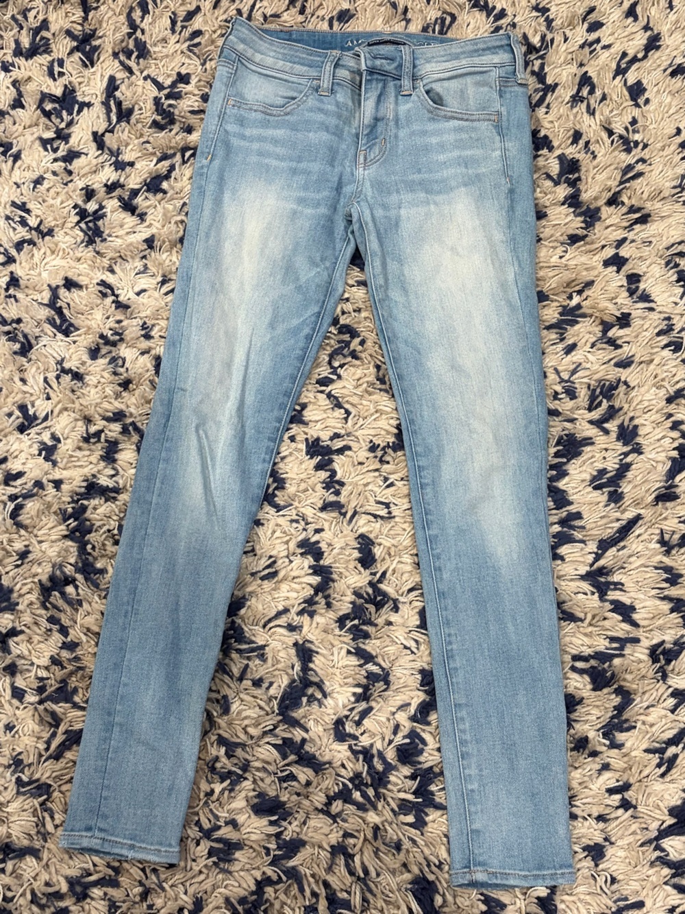 American Eagle Outfitters Light Blue Women's super super stretch Skinny Jeans-4